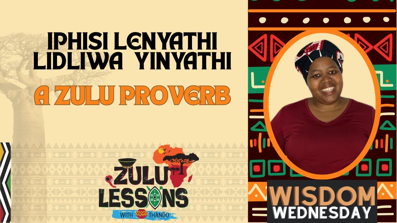 Zulu Proverb | Iphisi Lenyathi Lidliwa Yinyathi | Izaga | zululessons.com | Learn Zulu Beginner