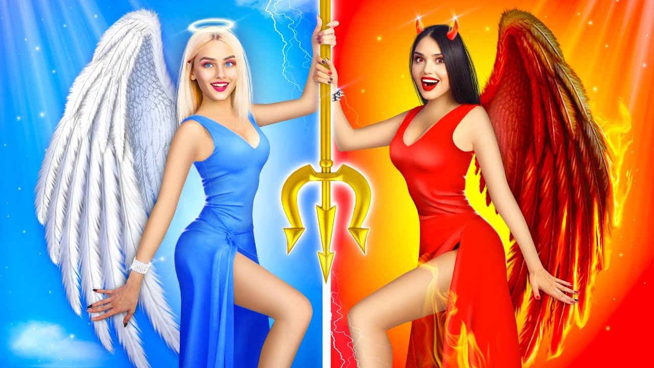ANGEL Girl vs DEMON Girl | Awkward Moments BAD vs GOOD Girls by RATATA COOL