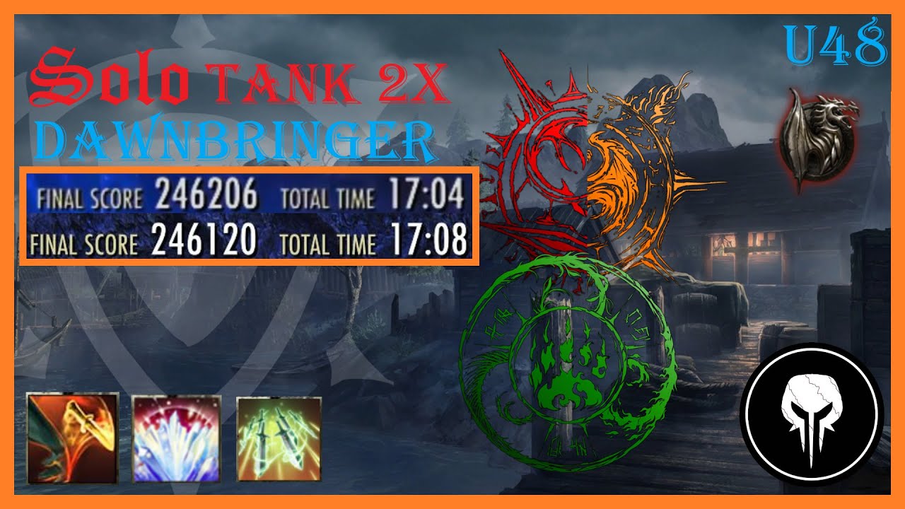 ESO Double Kyne's Aegis Trifecta 246.1/2 k Score, Solo Tank POV, Dawnbringer, U48 PS5 EU