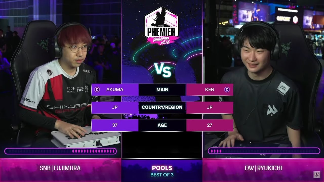 DAY 1 Capcom Pro Tour 2024 Singapore - Fujimura (Akuma) vs Ryukichi (Ken)
