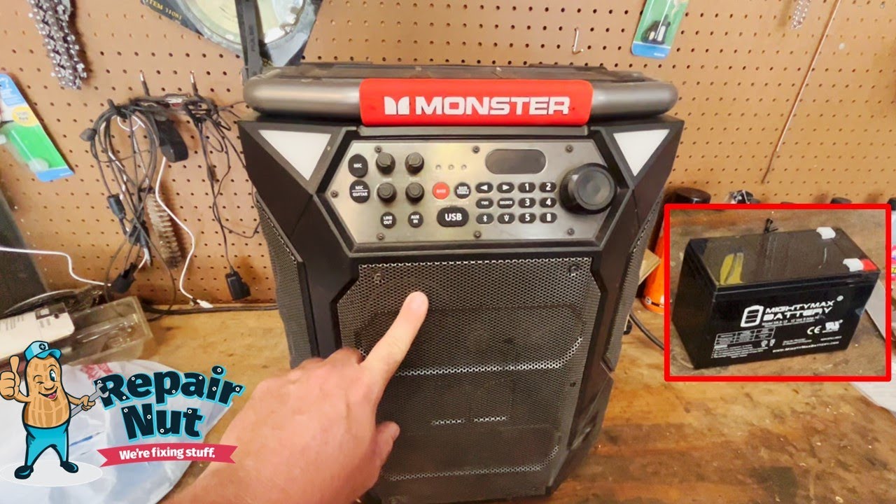 How to Replace Battery Monster Rockin Roller 270 Speaker. Easy DIY.