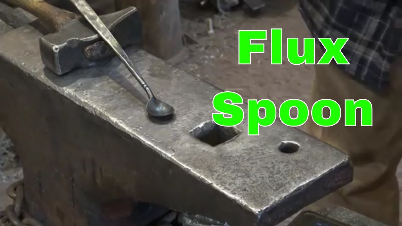Flux spoon for forge welding