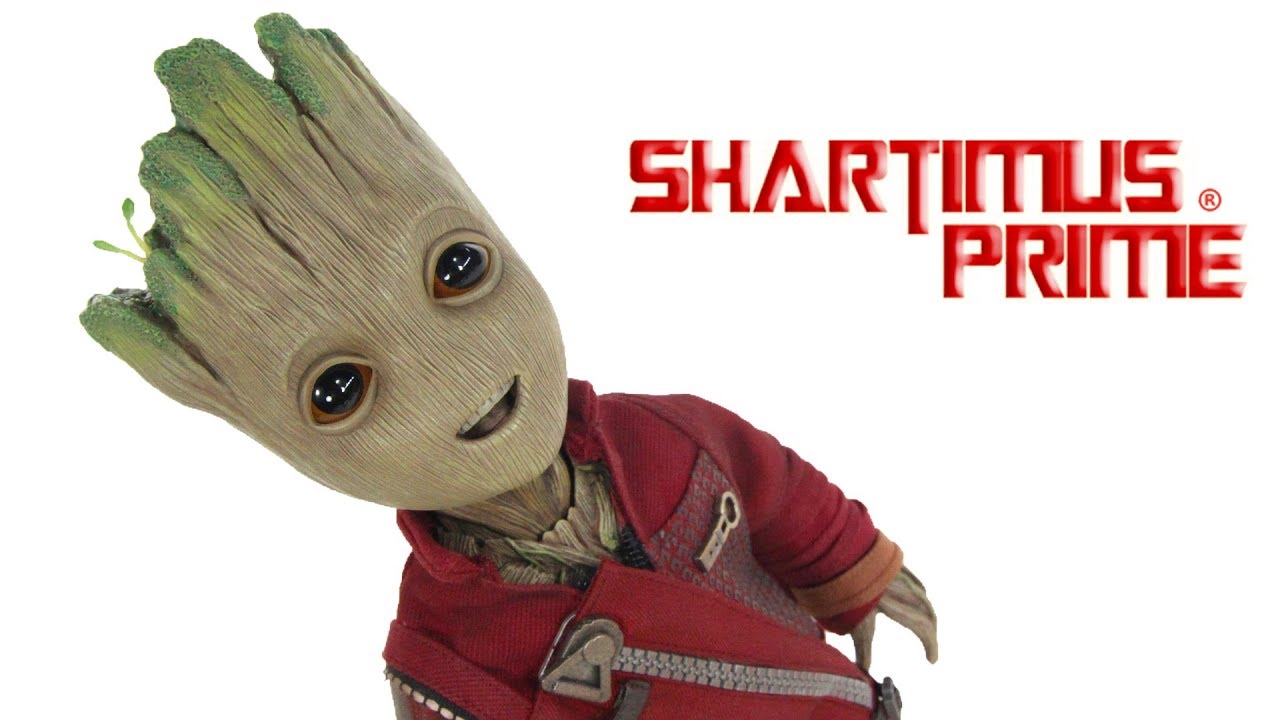Hot Toys Baby Groot Life Size Guardians of the Galaxy Vol  2 Marvel Movie Action Figure Collectible