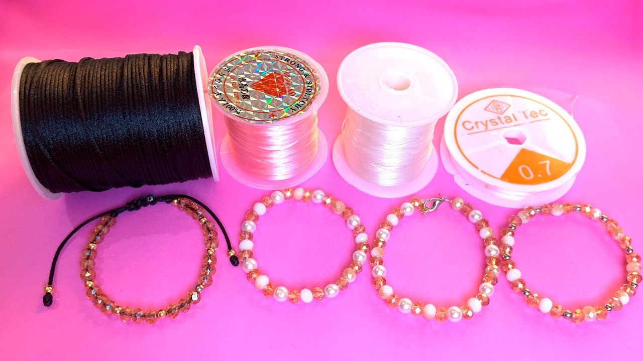 Pulseras para VENDER // 4 Ideas diferentes de hacer PULSERAS ~ Tutorial
