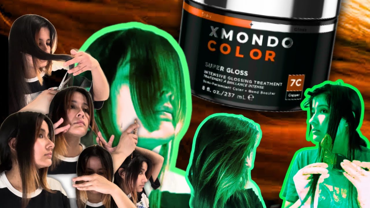 Cutting & Coloring My Hair Copper using XMONDO Super Gloss & XMONDO Color 🧡✨