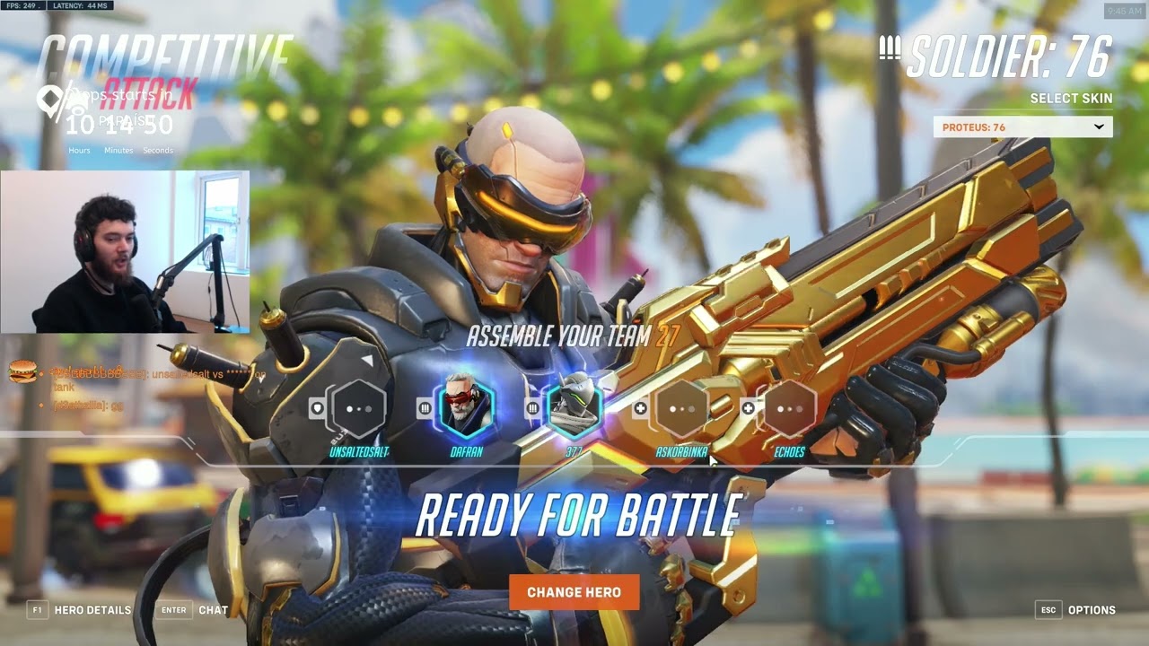 Dafran SOLDIER 76 COMPETITIVE Gameplay! [ OVERWATCH VOD Replays ]