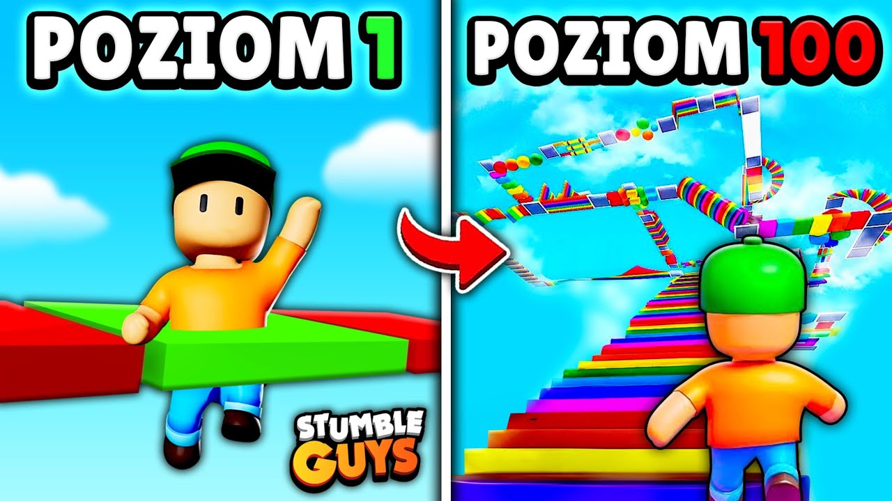NOOB vs PRO vs BÓG w (TROLL) OBBY PARKOUR CHALLENGE w Stumble Guys! 😂
