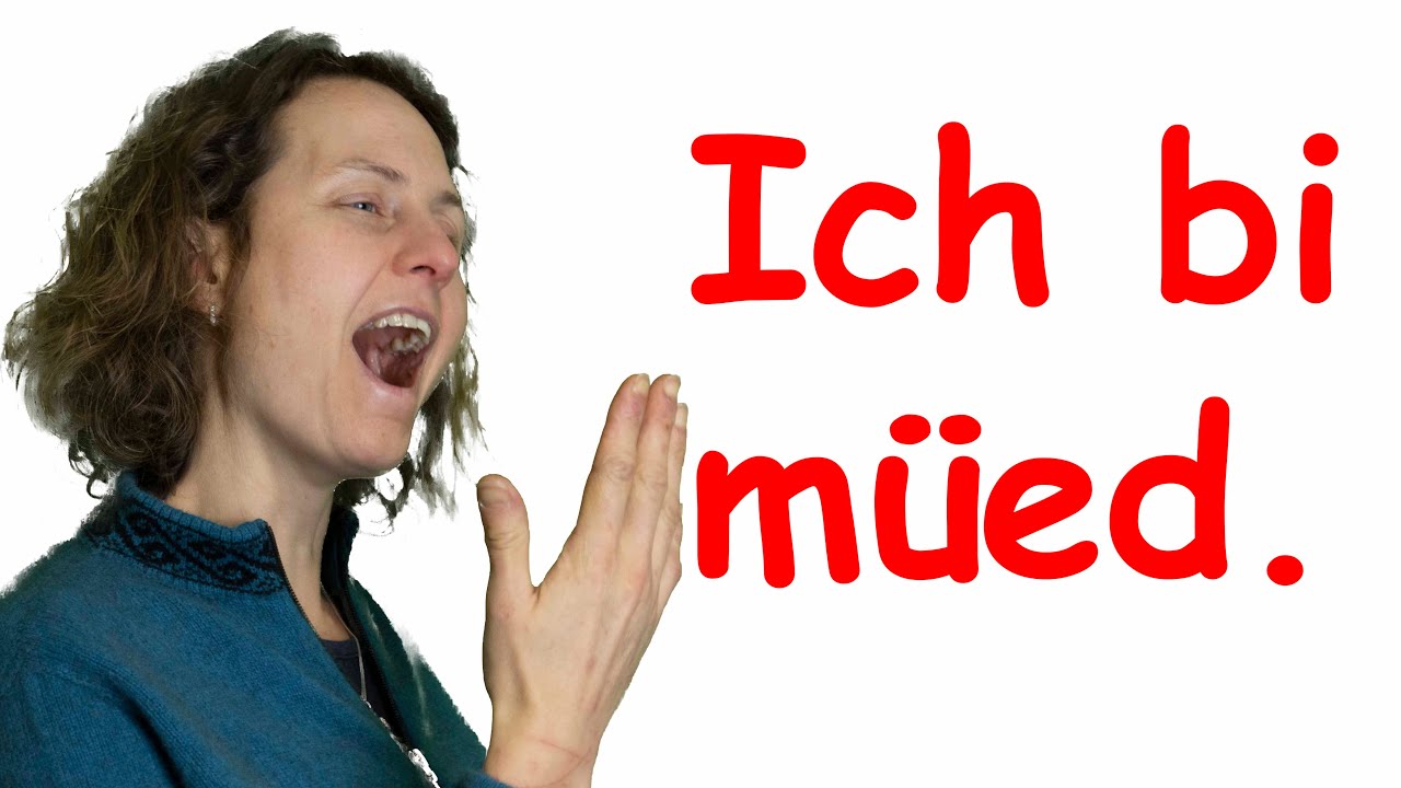Swiss German dialogues: I am tired, I have been working for 10 hours.