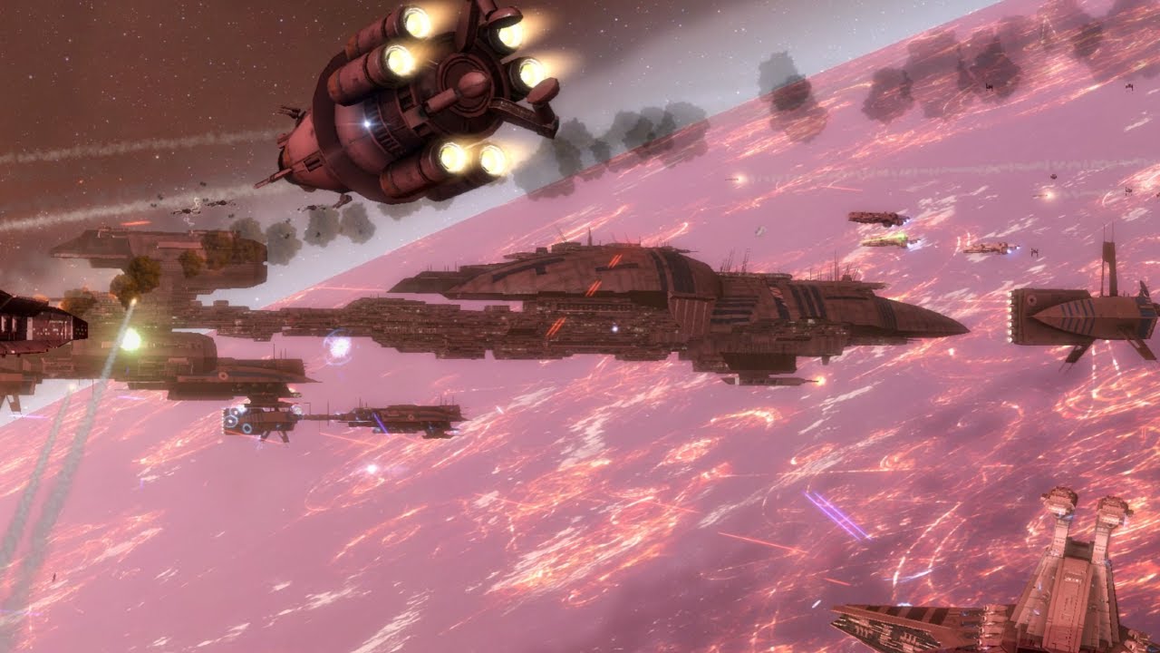 Star Wars EAW: Republic Defence Fleet VS Commerce Guild Enforcer Fleet Battle