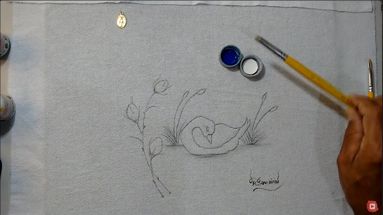 #dicarapidasemana - Vamos Aprender a Pintar em tecido Patinho no Lago