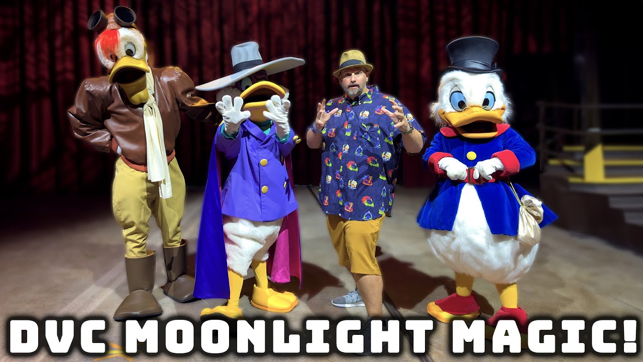 I met DARKWING DUCK at DVC Moonlight Magic at Animal Kingdom, on and did other things...