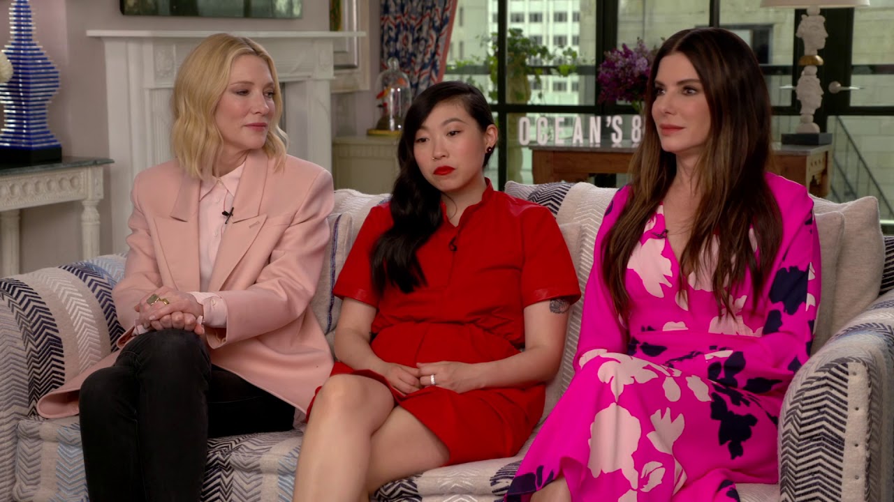 Sandra Bullock brings up a Brad Pitt catfight & Cate Blanchett teaches Awkwafina genetics