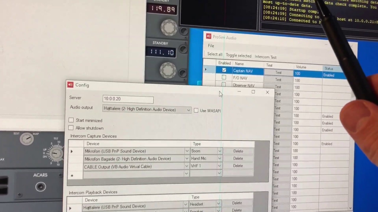 Intercom 2/2: Interface Prosim Audio - B737 Home Cockpit