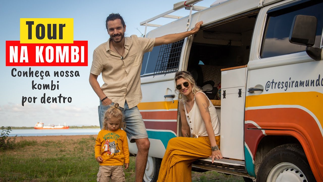 Tour na kombi Três Gira Mundo - Nossa casa por dentro