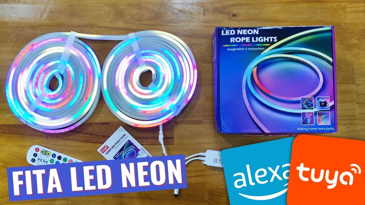 FITA DE LED NEON INTELIGENTE TUYA WIFI | VOU DECORAR MINHA CASA PARA NATAL.