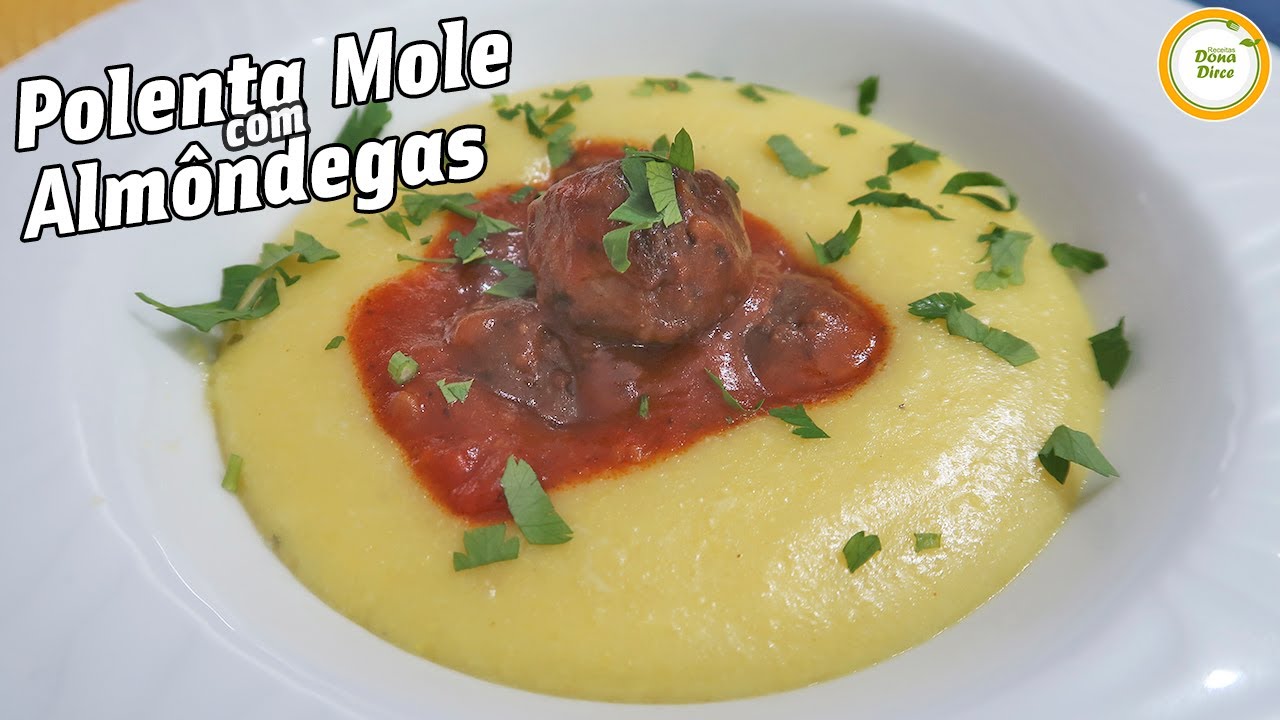 TUDO O QUE VOCÊ PRECISA SABER PARA FAZER POLENTA MOLE COM ALMÔNDEGAS | ANGU MOLE | ANGU CREMOSO #926