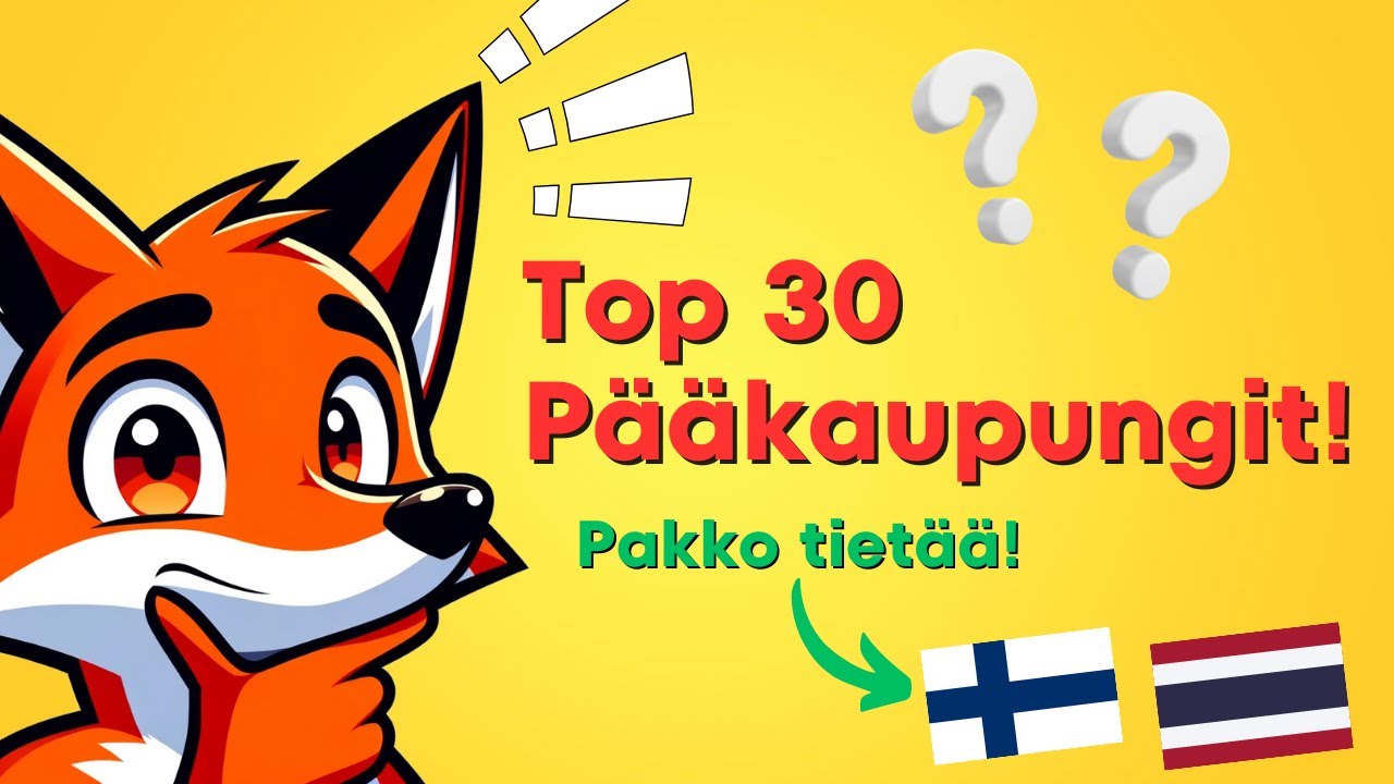 🌍 Tunnetko top 30 kuuluisinta pääkaupunkia? 🏆 Testaa Nyt! 🦊 Tietovisa 