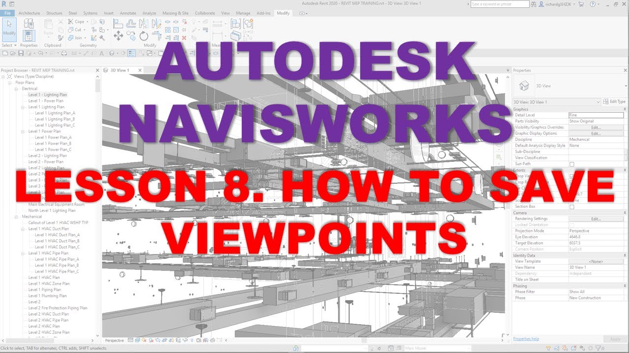 LEARNING NAVISWORKS: LESSON 8 HOW TO SAVE VIEWPOINTS