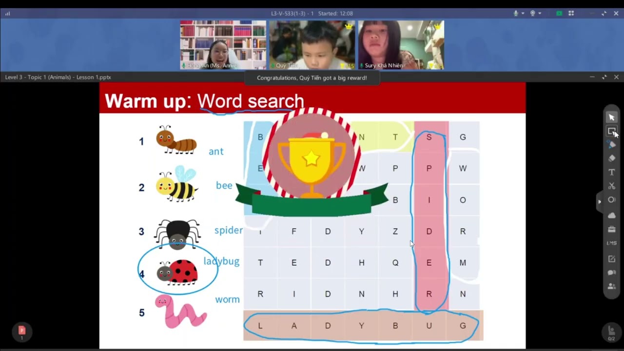 Tiến học Monkey level 3: Insects