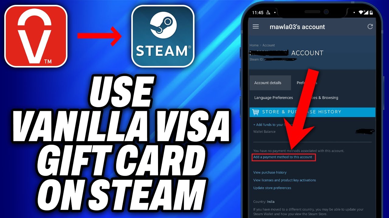 How To Use Vanilla Visa Gift Card On Steam - Easy Fix