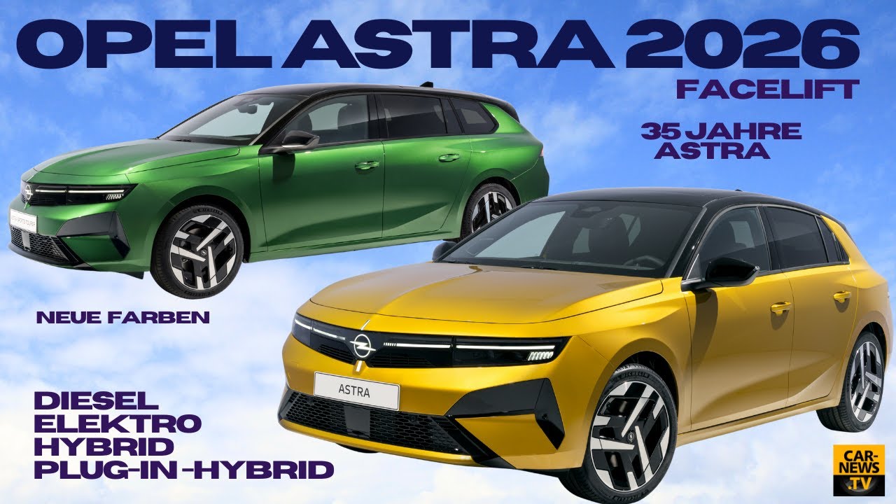Opel Astra 2026 - Facelift mit neuen Farben