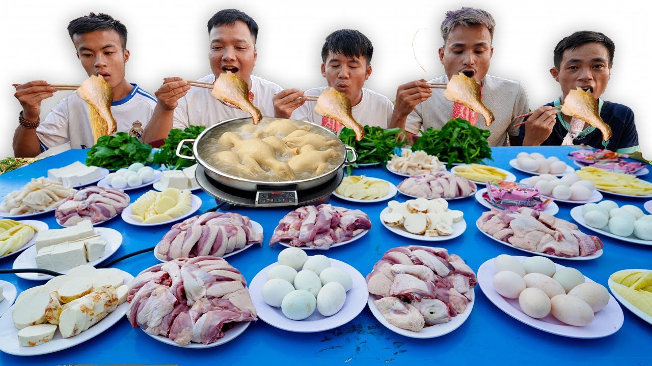 Hưng Troll | Thử Thách Người Cuối Cùng Ngừng Ăn Lẩu Vịt Thắng Nhận 500$