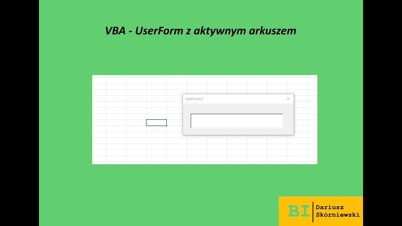 VBA - UserForm z aktywnym arkuszem