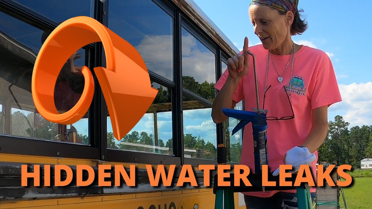 Bus Life Build | Skoolie window water leaks | sealing windows | Fixing uncommon leaks in bus windows