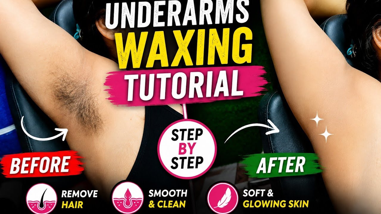 Underarms Waxing Tutorial | Armpit Waxing Step By Step || @MouNagOfficial