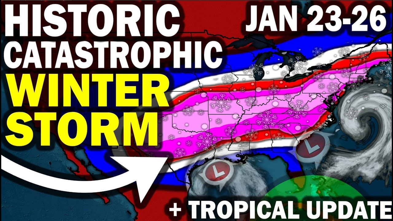 Historic Catastrophic Winter Storm Deep South Ice Storm to East Coast Snowstorm Nor'easter! Tropics