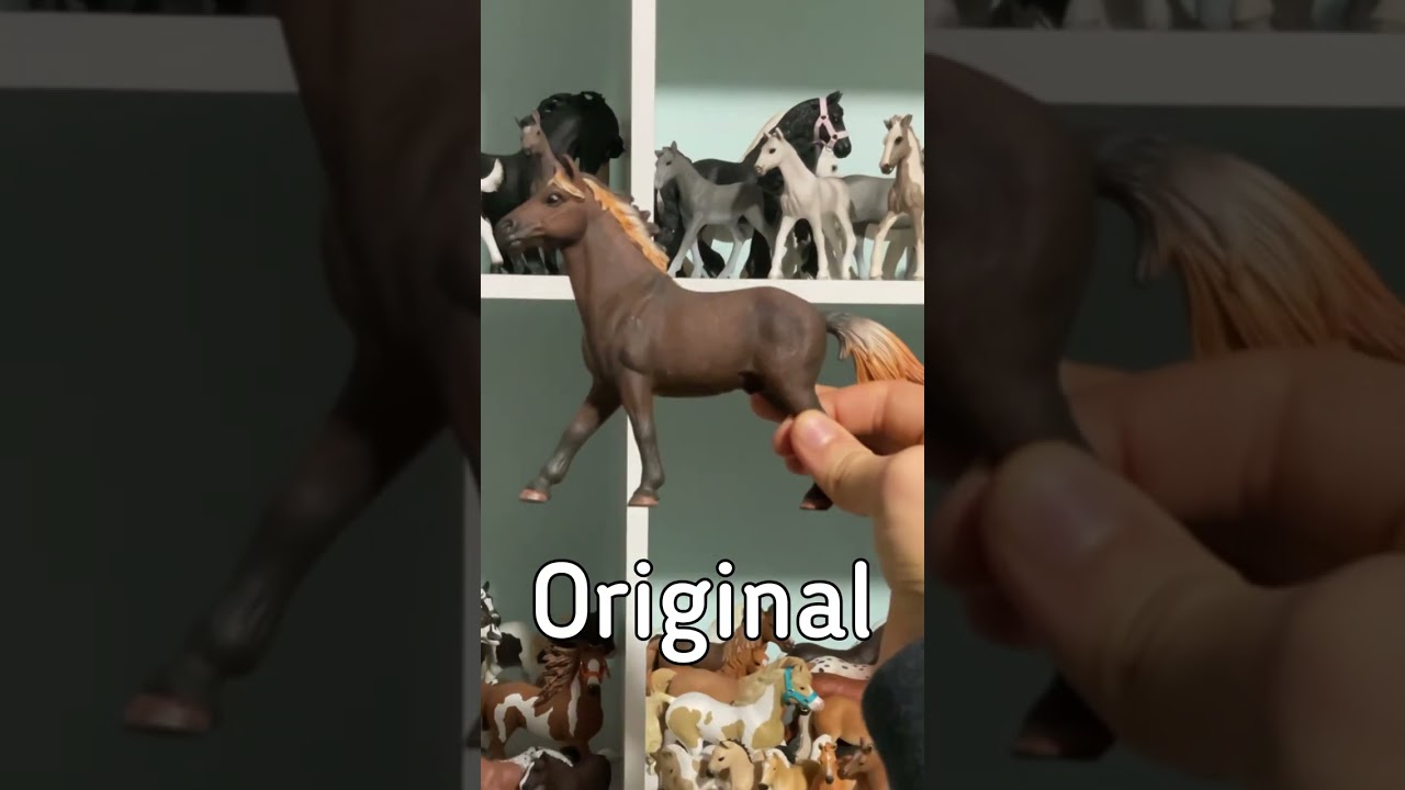 My Schleich Collection of ORIGINAL vs EXCLUSIVE horse models!✨ #horse #schleich #collection #edit