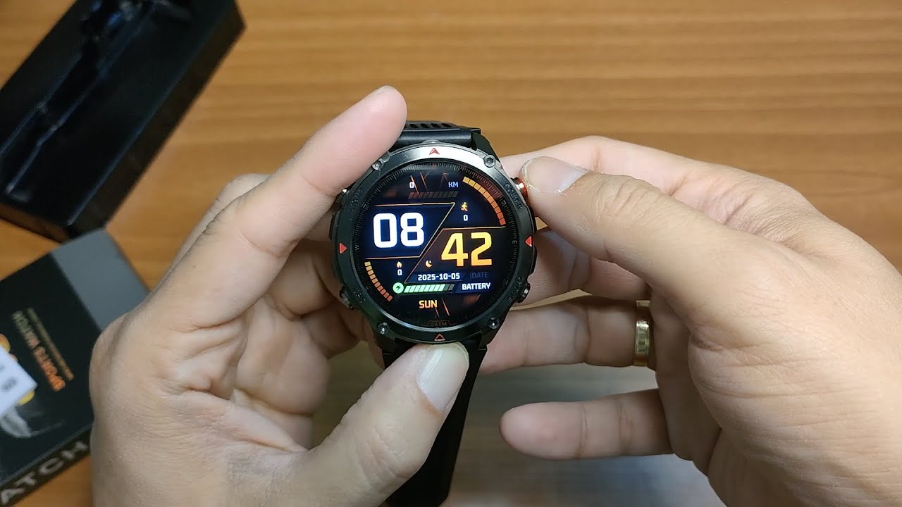 HT37 smartwatch unboxing and quick menu view
