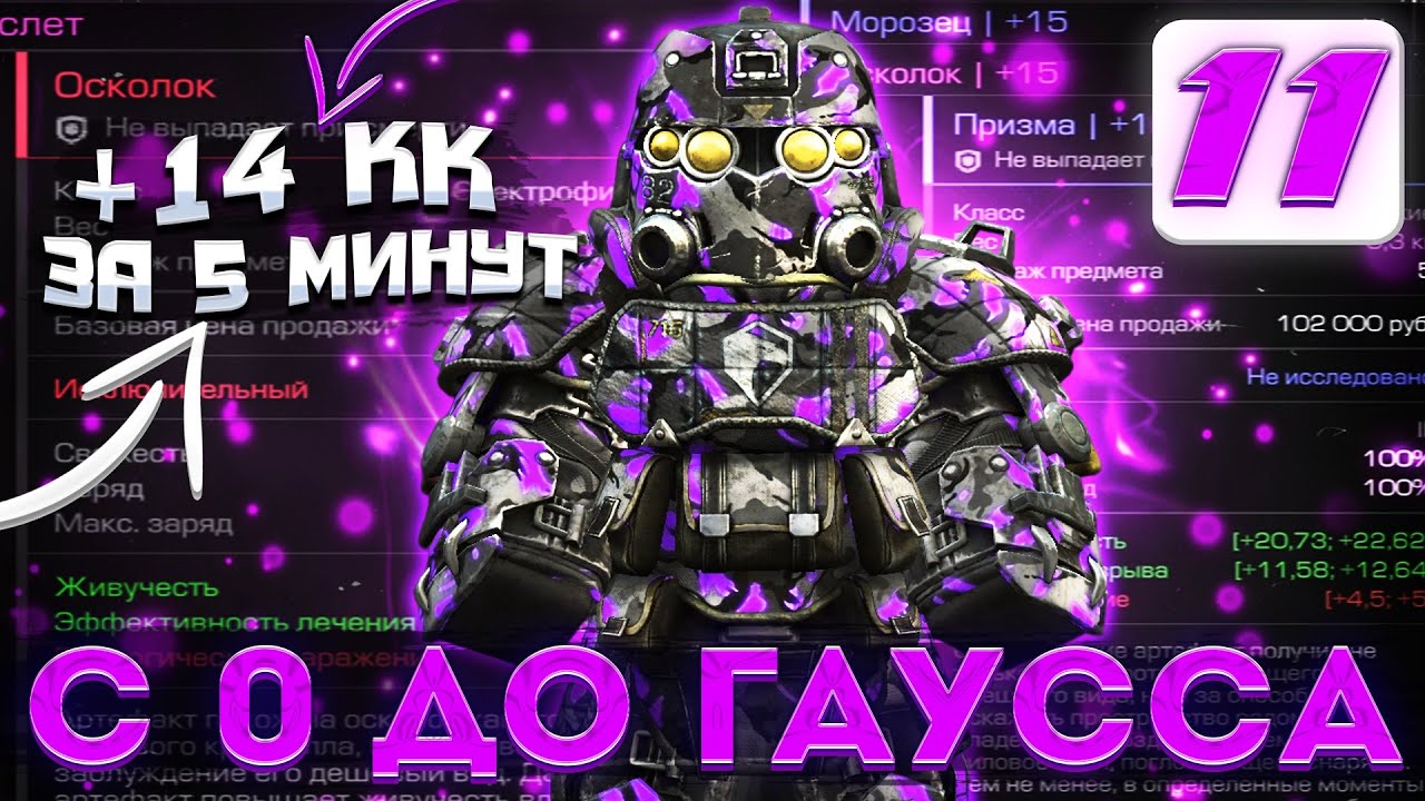 ЗАРАБОТАЛ 14 КК ЗА 5 МИНУТ?! | С 0 ДО ГАУССА СТАЛКРАФТ | Stalcraft | Сталкрафт