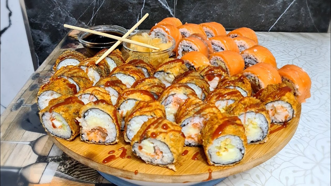 Sushi  calde (prajite crocante exterior)