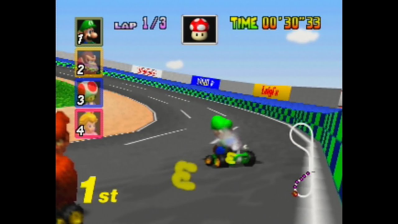 Mario Kart 64 - Luigi Raceway [N64]