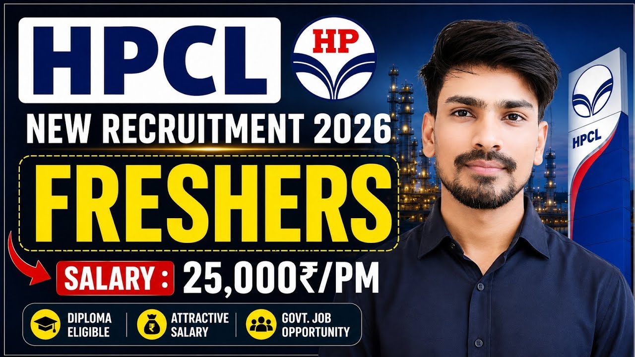 HPCL New Recruitment 2026। Freshers। Salary : 25,000₹/PM। HPCL Vacancy 2026। Latest Jobs 2026