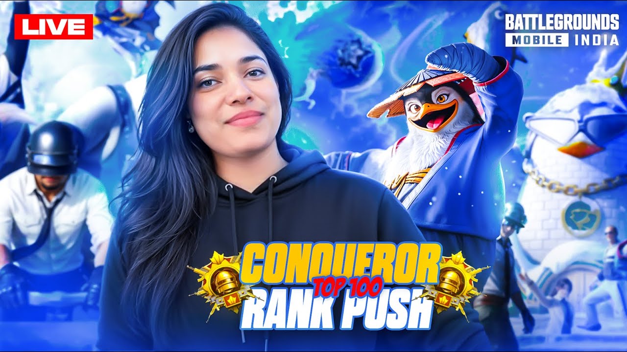 💀 TOP 100 CONQUEROR RANK PUSH | BGMI LIVE #bgmi #bgmilive #conqueror
