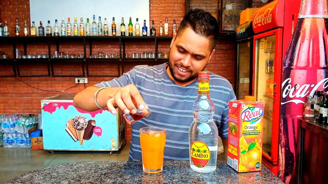 Tequila sunrise cocktail recipe #viral#drink #cocktail #cocktail channels #bartender #viral video