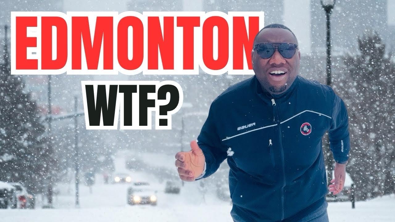 I did not expect to be WALKING through a snow storm in Edmonton Alberta!
