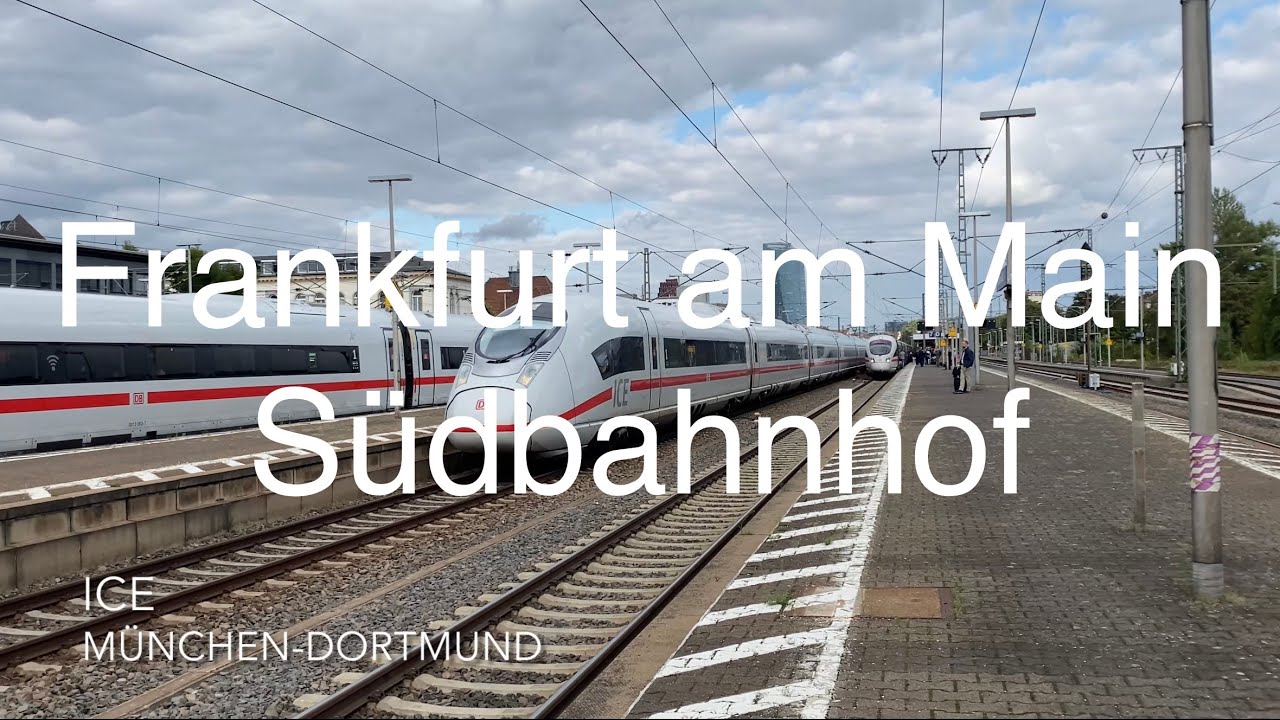 Frankfurt am Main Südbahnhof mit viel Fernverkehr