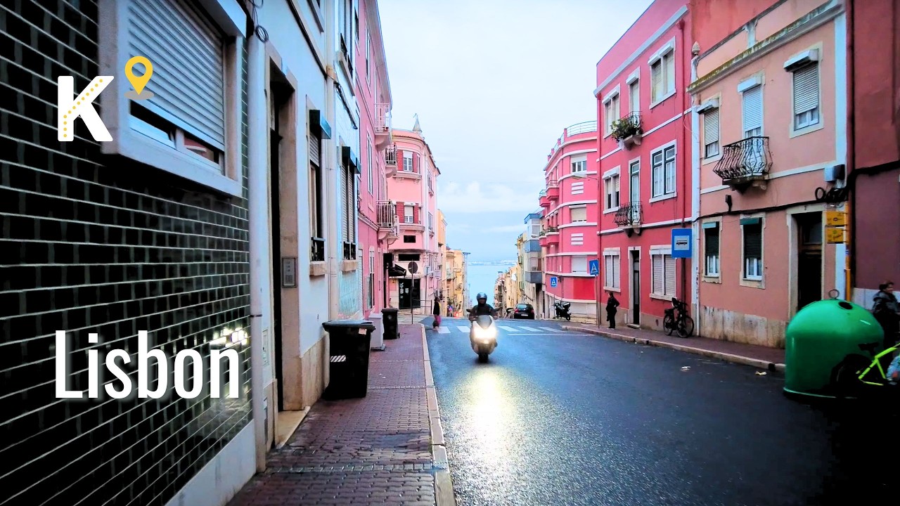 Exploring Lisbon in the Rain | Evening Walk from Intendente Station