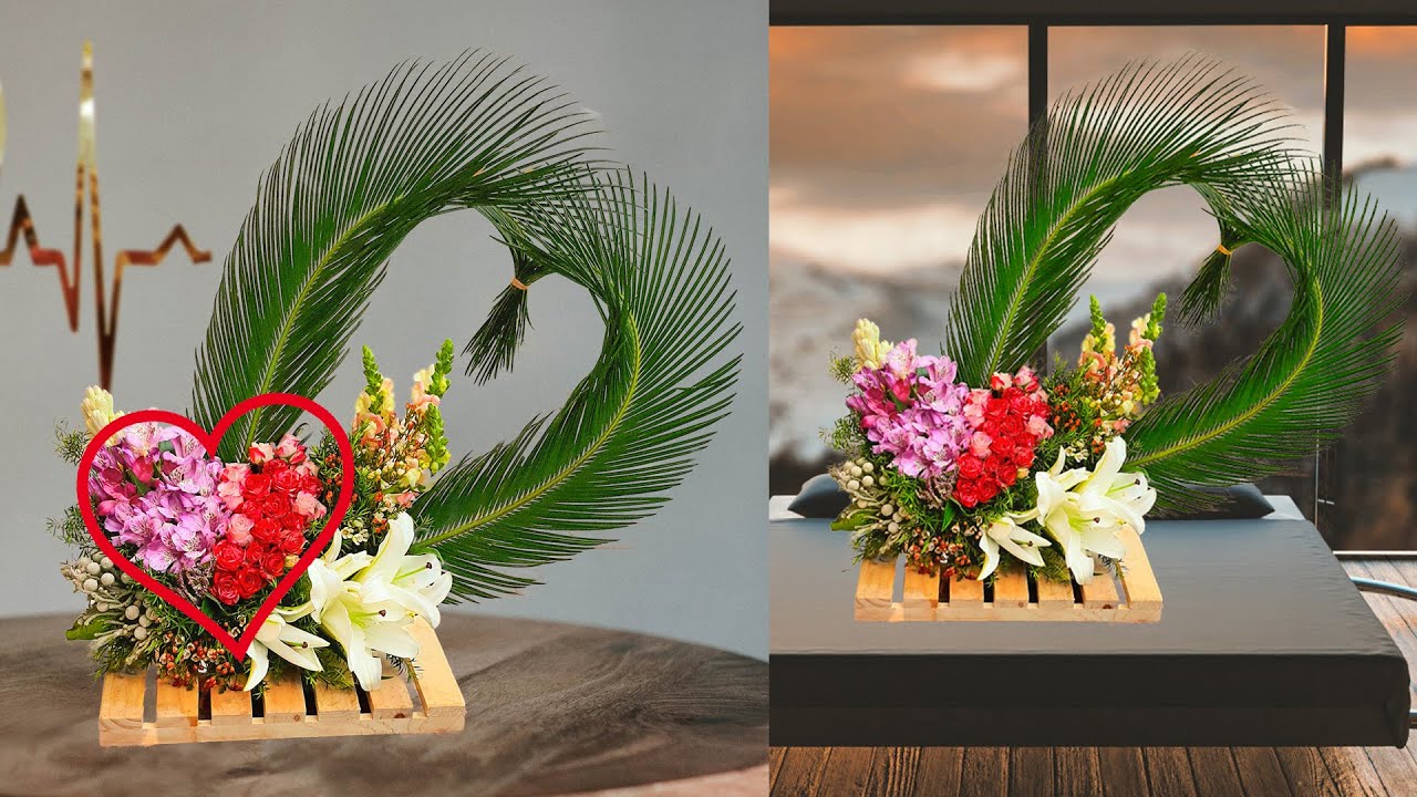 Valentine's Day Best Flowers Arrangement Idea | Flower Arrangement Tutorial