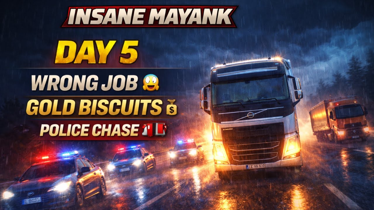 Day 5 | Did a Wrong Job for GOLD BISCUITS 😱💰 | 2.4 Million Euros Risk | ETS2 | Insane Mayank #ets2