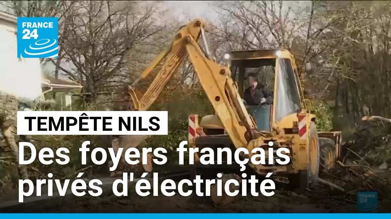 Tempête Nils : des milliers de foyers privés d’électricité en France • FRANCE 24