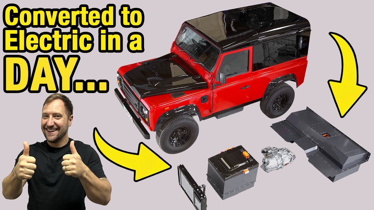 Можно ли превратить Landrover Defender в электрический автомобиль всего за один день?!