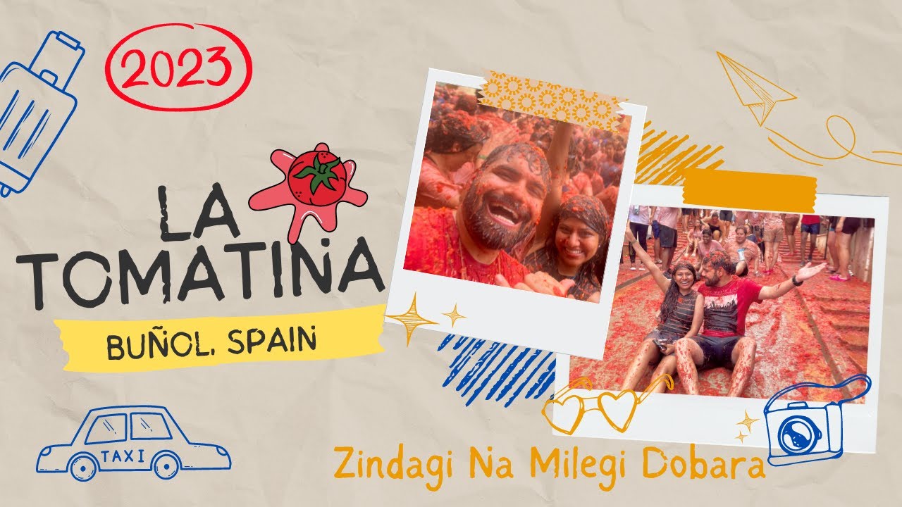 LA TOMATINA🍅 - Zindagi Na Milegi Dobara😎 | Bunol, Spain | 2023 | Hindi | World's largest food fight