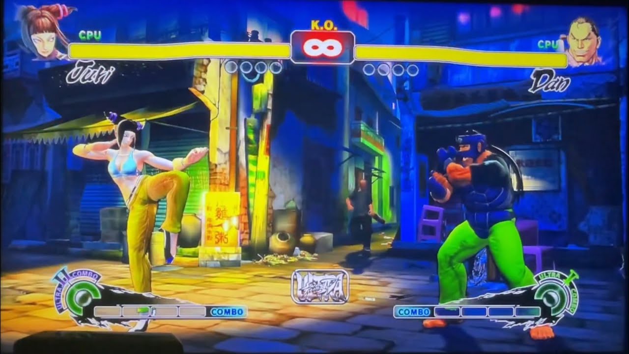 USF4 - Juri Vs Dan (CPU Battle) | 4K 60Fps