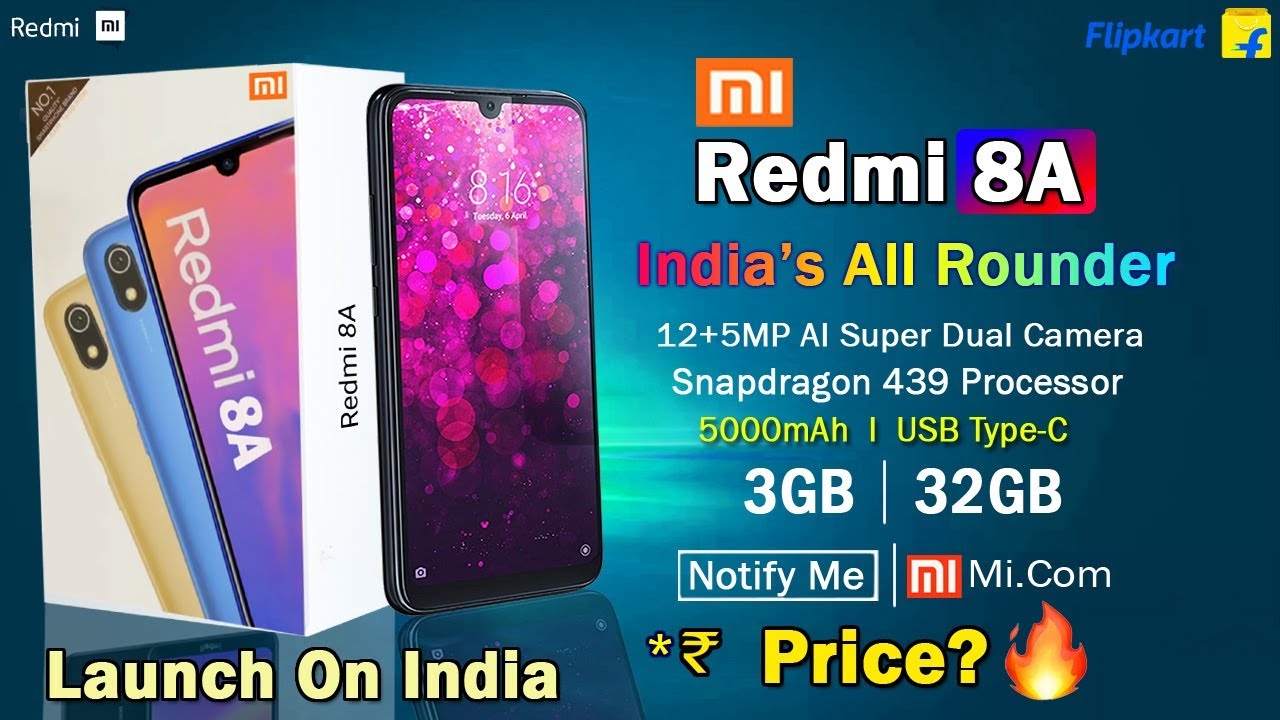 Xiaomi Redmi 8A - Price & Launch Date in India, Full Specifications, 5000mAh Battery | Redmi 8A
