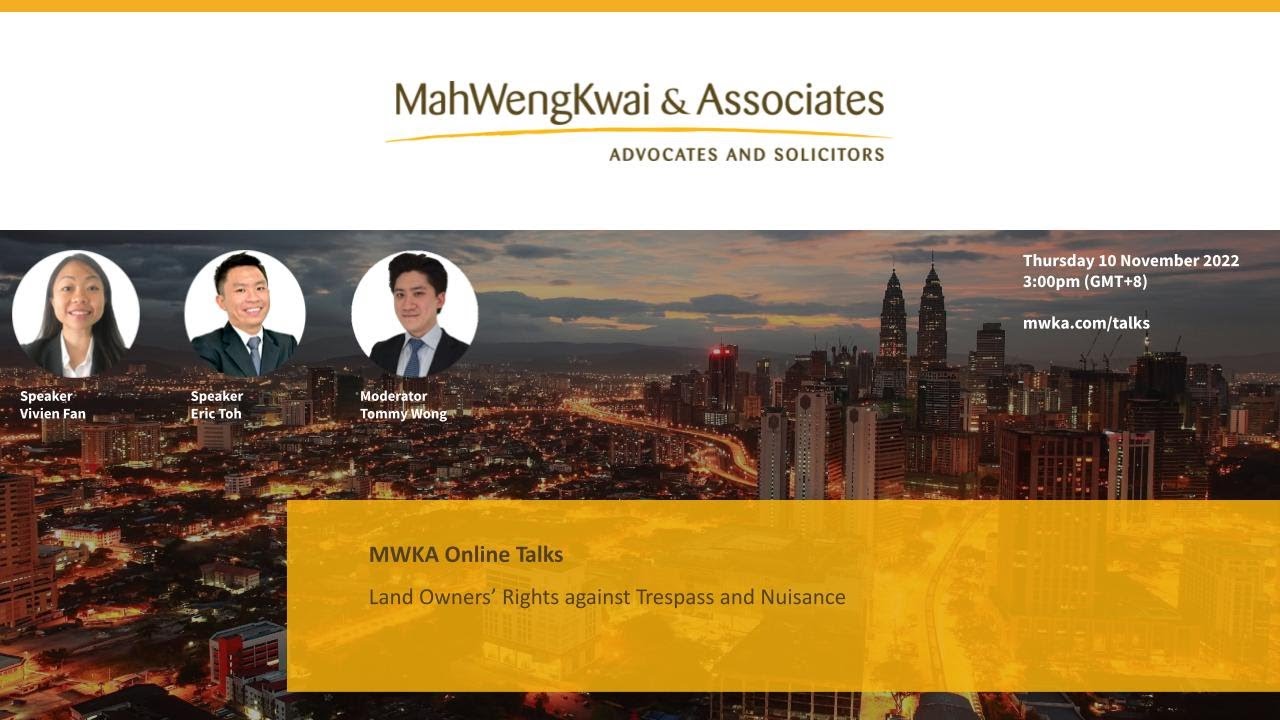 Landowners's right against trespass and nuisance