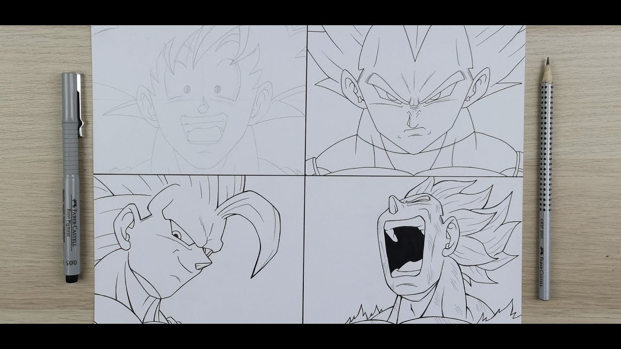 HOW to Draw DBZ FACES Easy! Step by Step Tutorial! | TolgArt